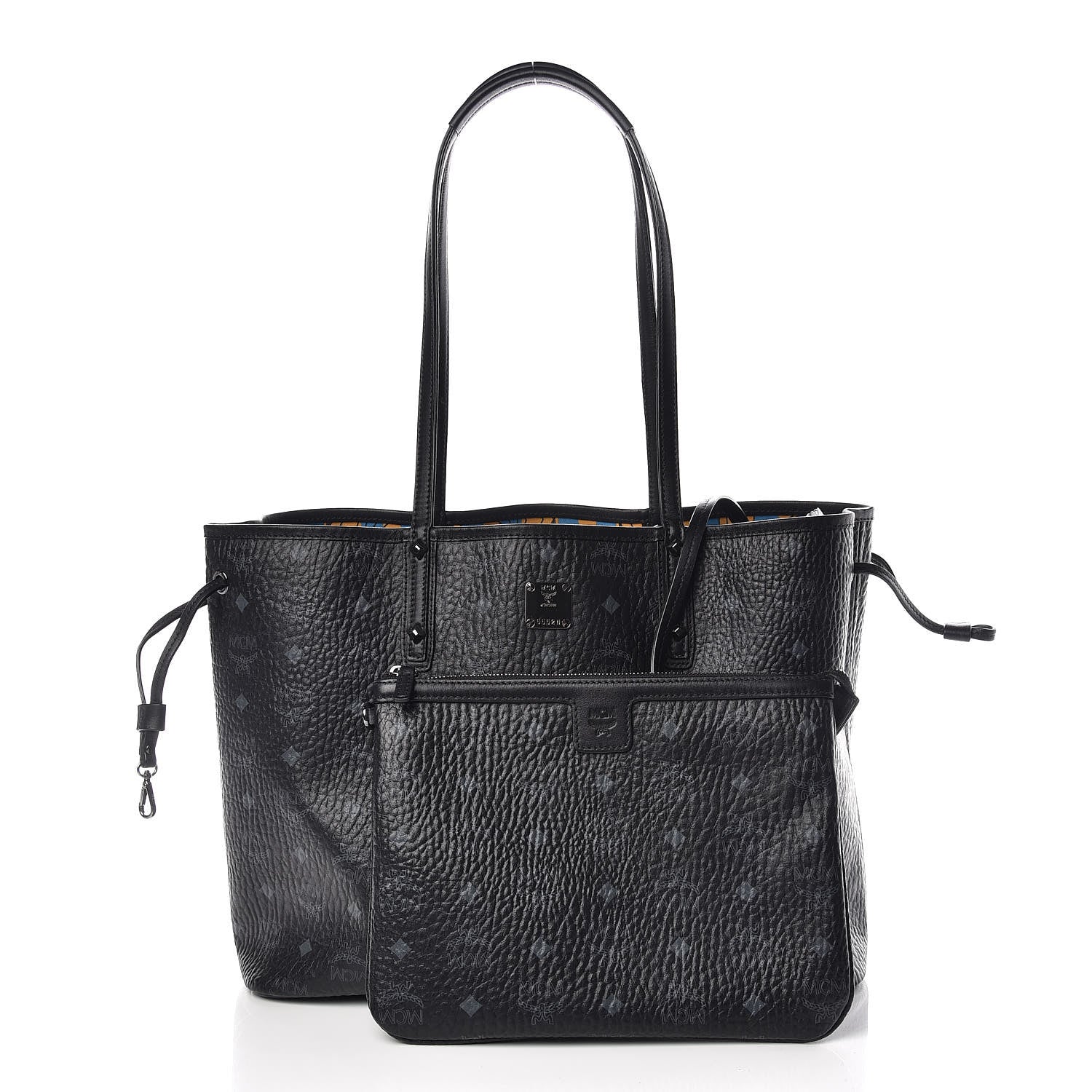 MCM Visetos Medium Project Reversible Shopper Tote Black 4 of 17