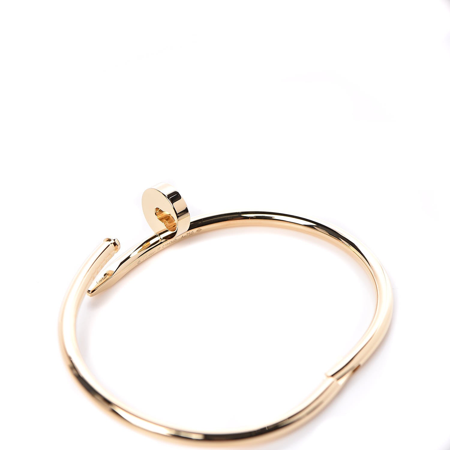 Cartier 18K Yellow Gold Juste Un Clou Bracelet 17 5 of 6