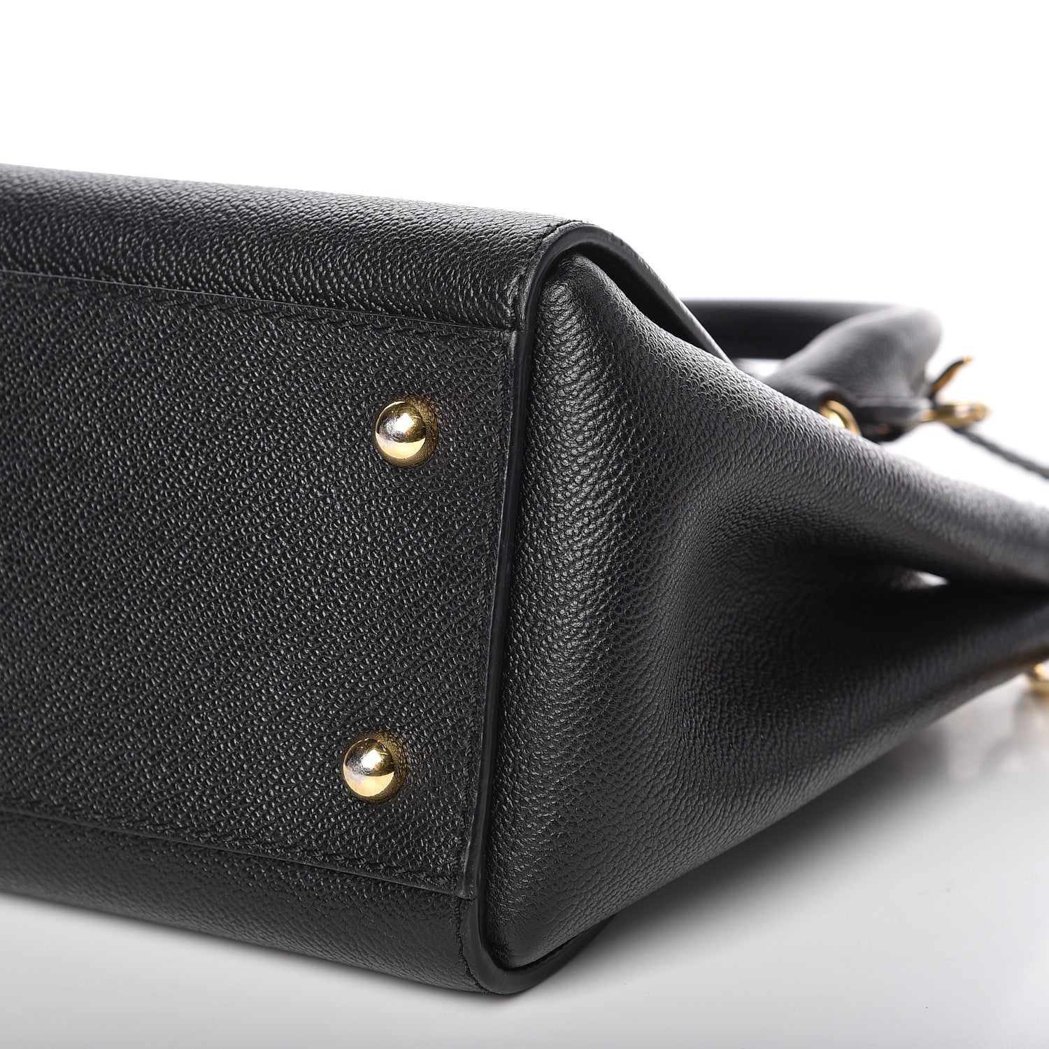 Burberry Soft Grain Calfskin Small Buckle Tote Black 8 of 14