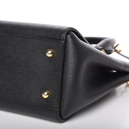 Burberry Soft Grain Calfskin Small Buckle Tote Black 8 of 14