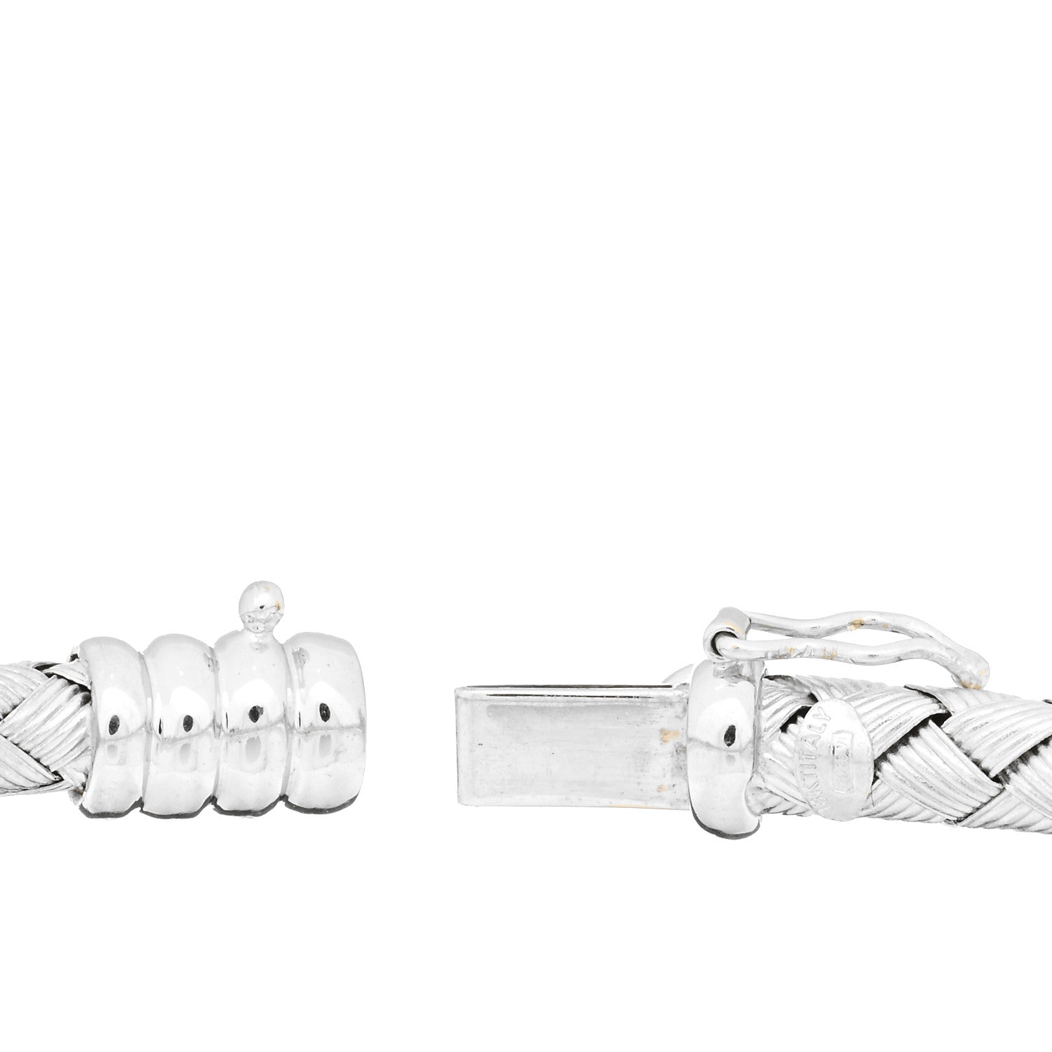 Roberto Coin 18K White Gold Diamond Primavera Bangle Bracelet 3 of 3