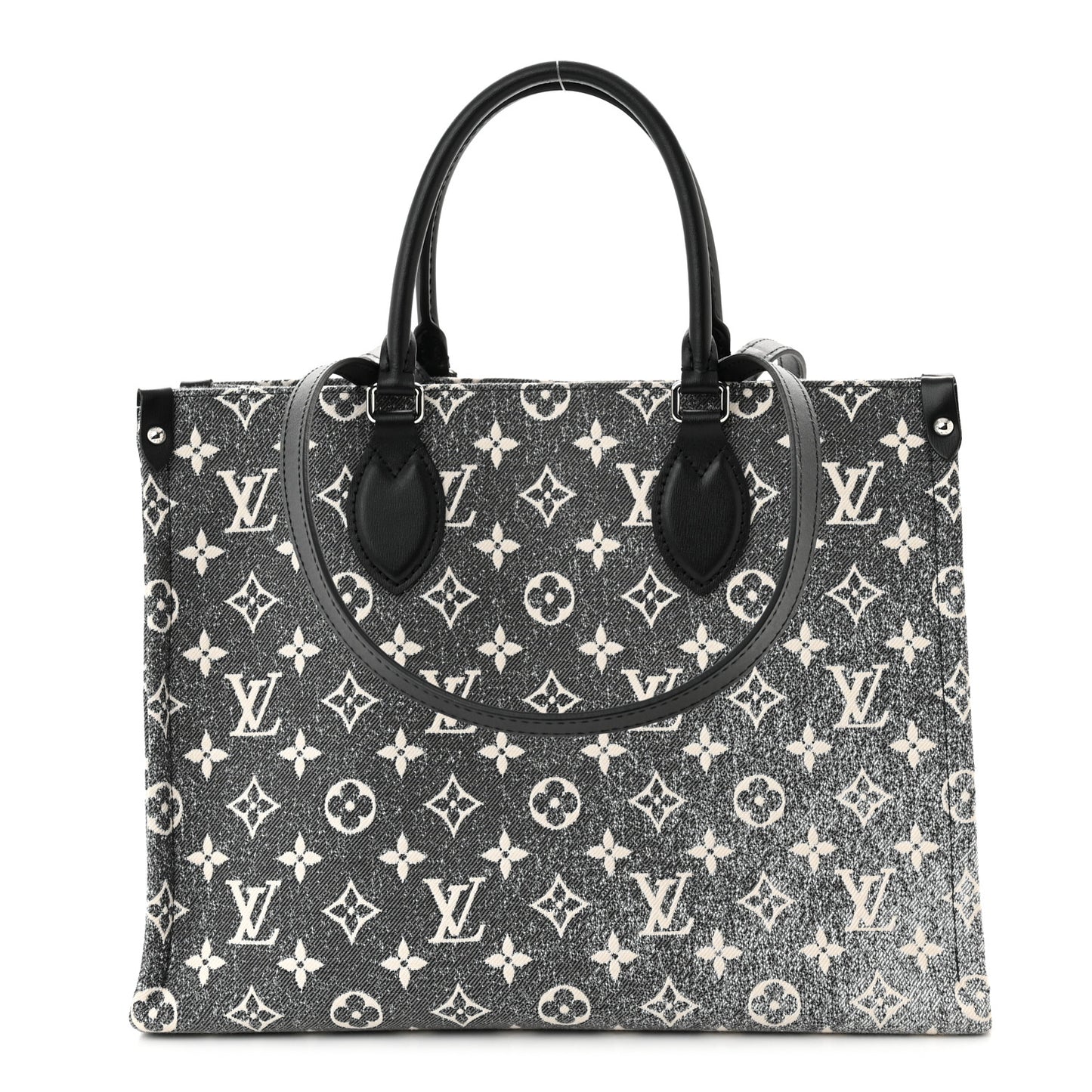 Monogram Jacquard Denim Onthego MM Black