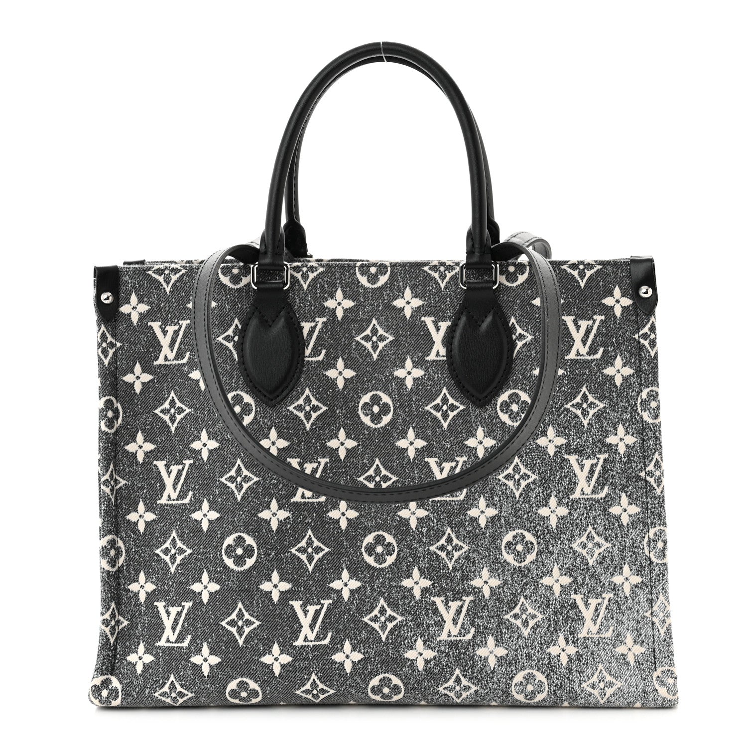 Louis Vuitton Monogram Jacquard Denim Onthego MM Black 1 of 10
