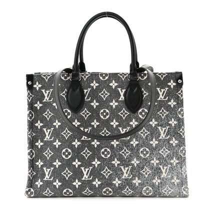 Louis Vuitton Monogram Jacquard Denim Onthego MM Black 1 of 10