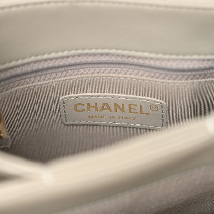 Chanel Calfskin Quilted Small Double Pocket Top Handle Flap Grey 6 of 11
