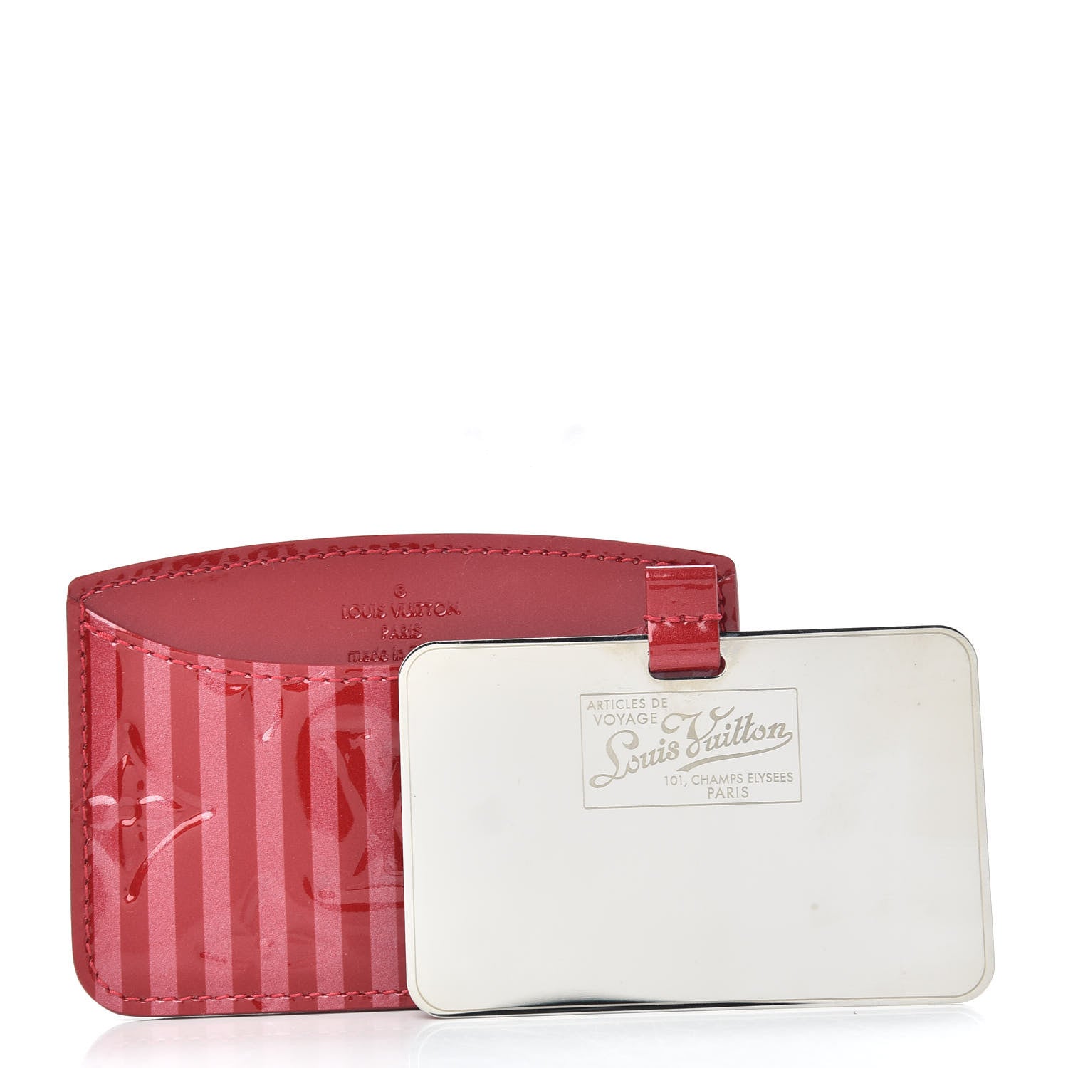 Louis Vuitton Vernis Rayures Mirror Case Pomme D'Amour 3 of 6