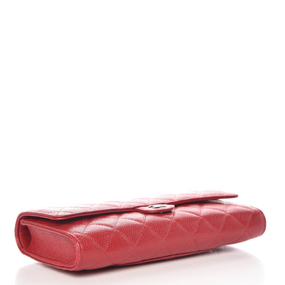 Chanel Caviar Quilted Travel Wallet Red 5 of 11