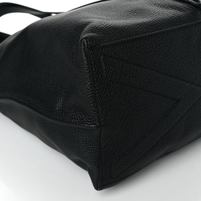 Versace Grained Calfskin Large V Greca Signature Tote Bag Black 8 of 9
