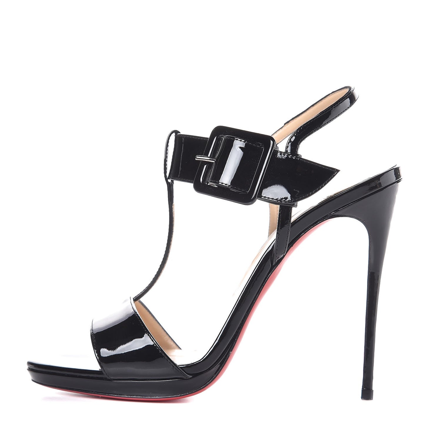 Patent Beltega 120 Sandals 36.5 Black