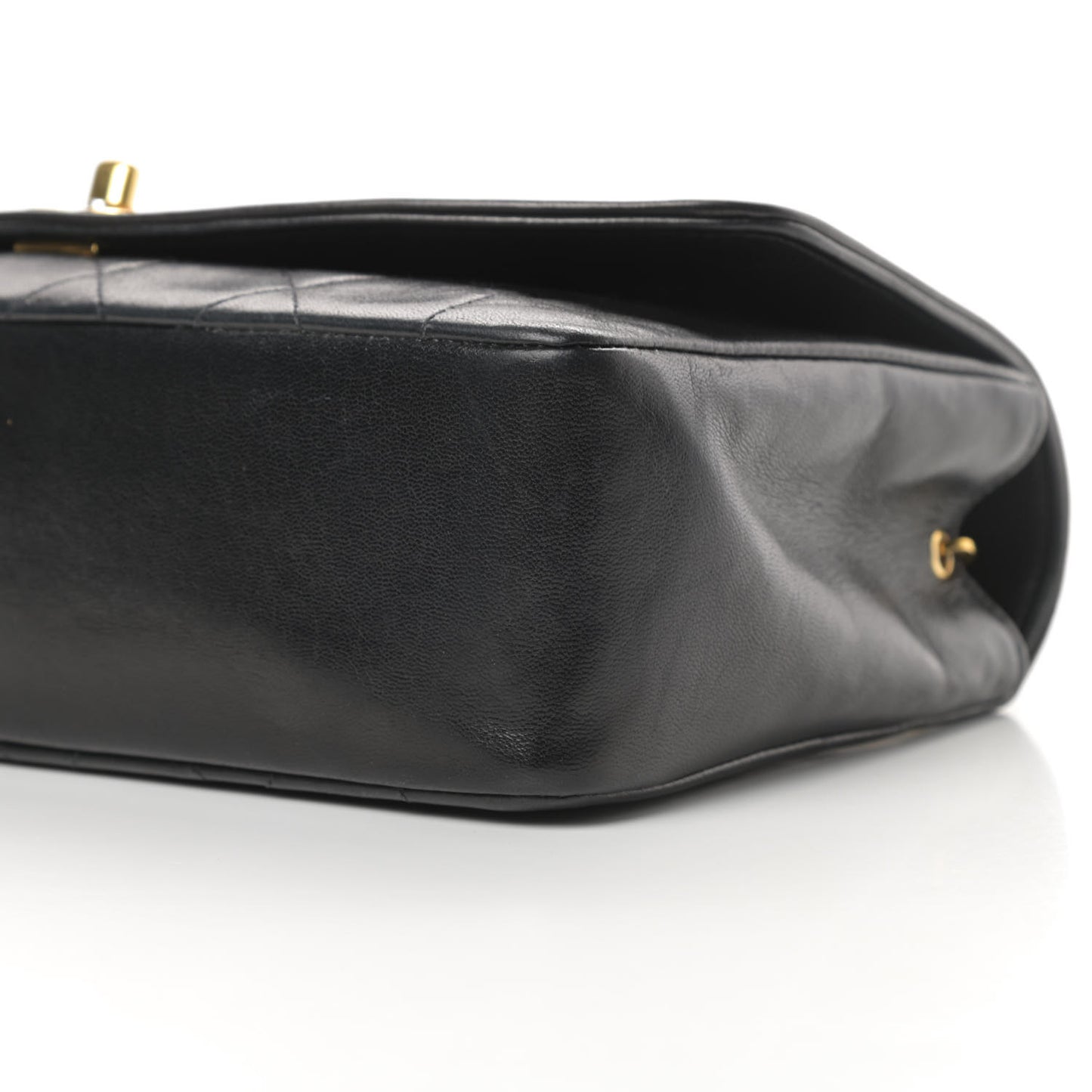 Lambskin Quilted Medium Single Flap Black