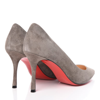Christian Louboutin Veau Velours Decoltish 85 Pumps 35.5 Roche 4 of 14