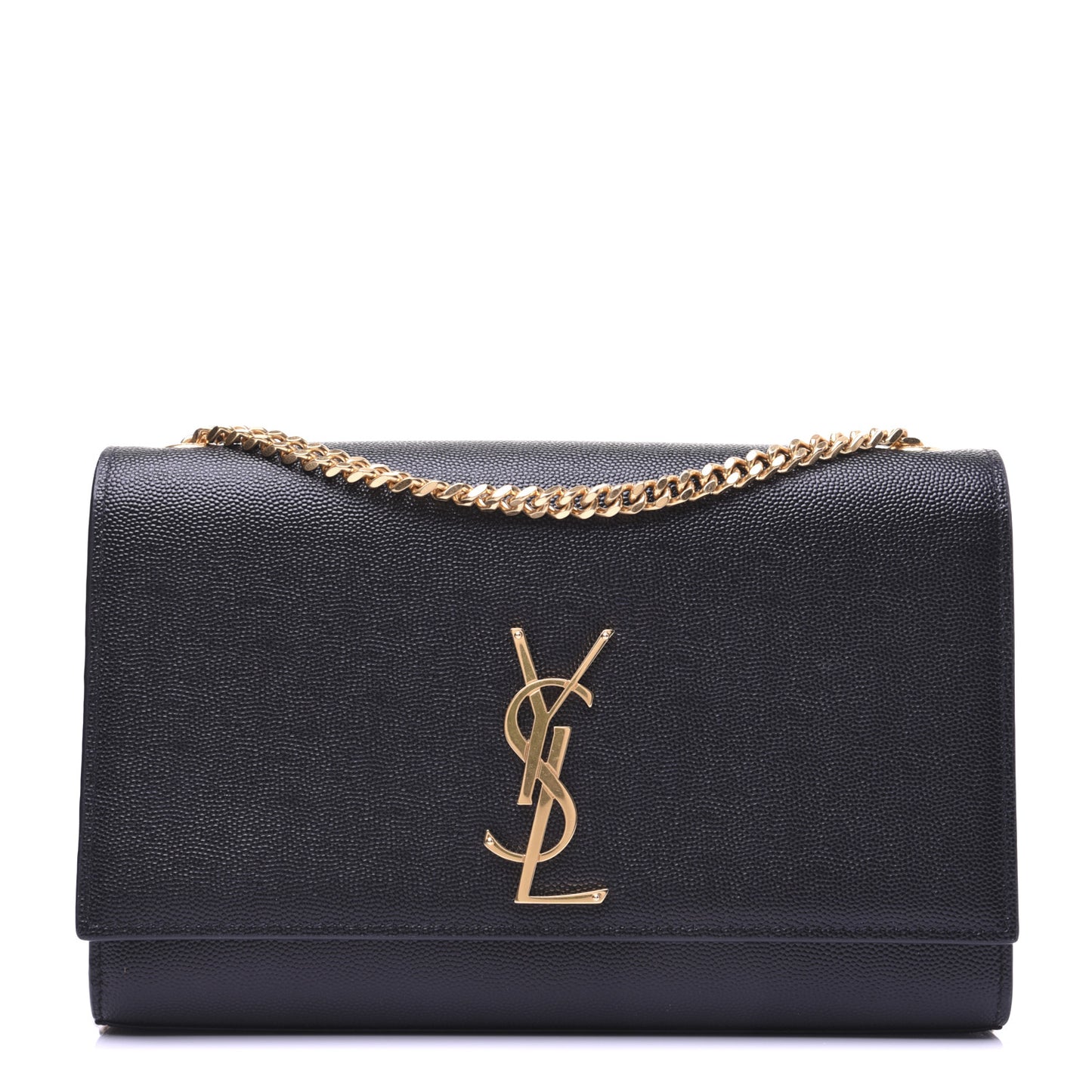 Grain De Poudre Medium Classic Monogram Kate Satchel Black