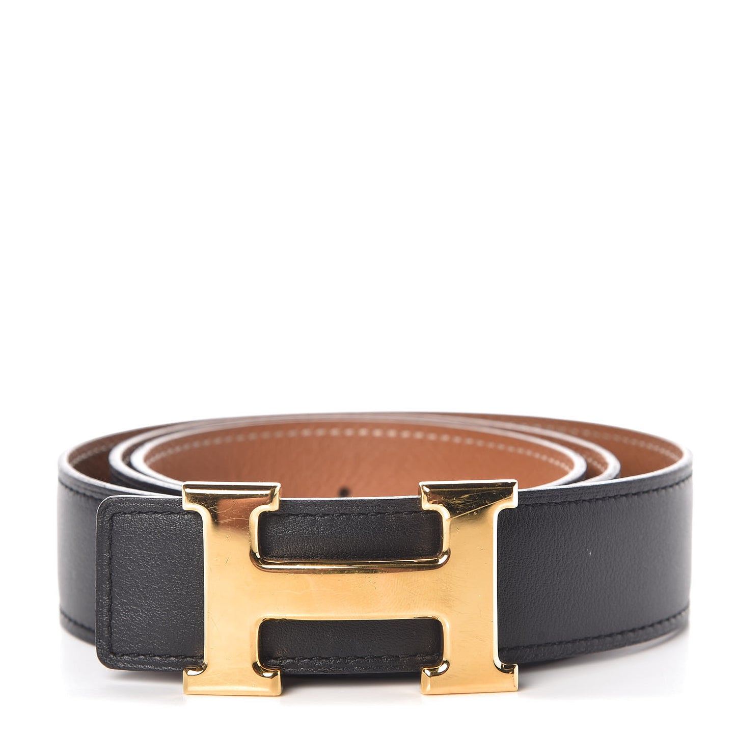 Swift Epsom 32mm H Belt 85 Black Gold