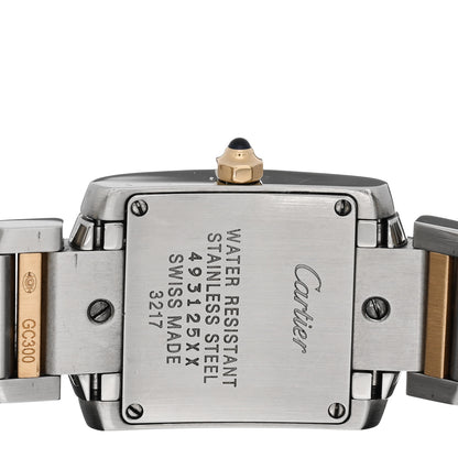Cartier Stainless Steel 18K Yellow Gold 20mm Tank Francaise Quartz Watch 4 of 5