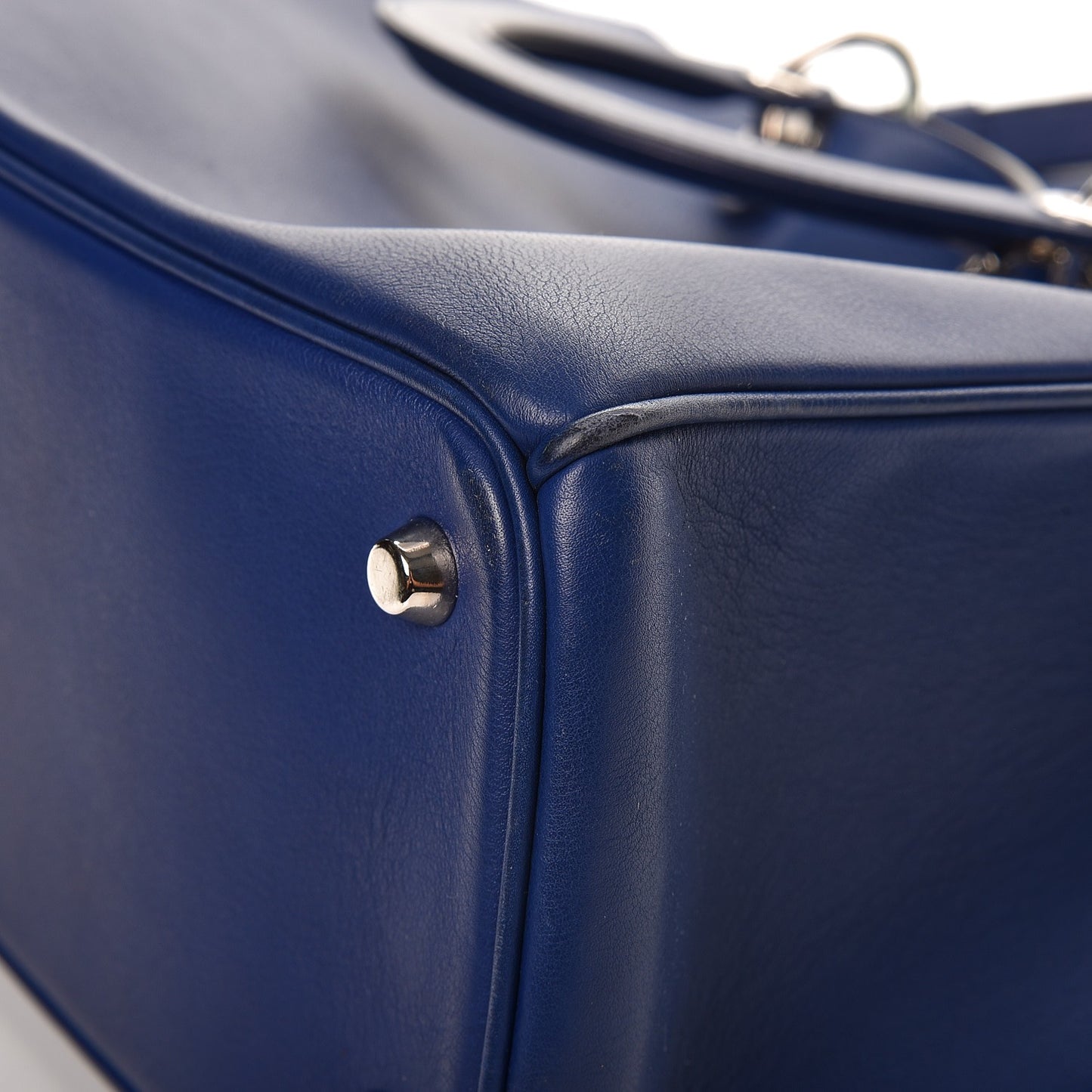 Smooth Calfskin Large Diorissimo Bag Navy Blue