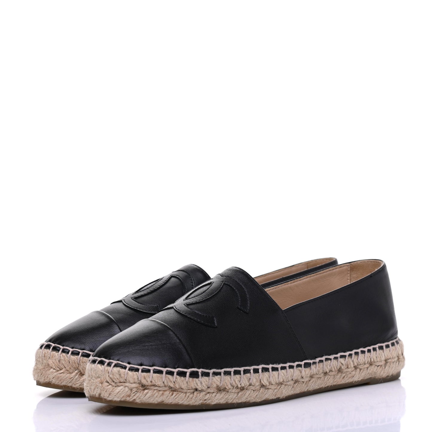 Lambskin CC Espadrilles 39 Black