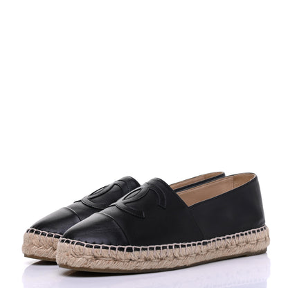 Chanel Lambskin CC Espadrilles 39 Black 3 of 13