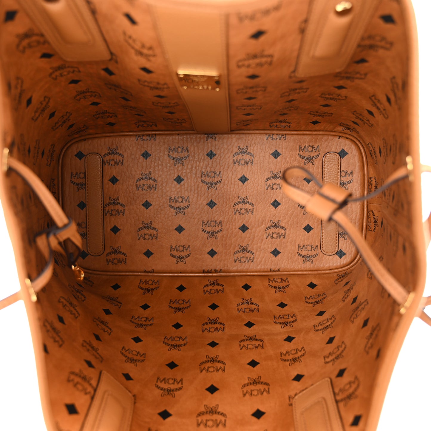 Visetos Medium Liz Reversible Shopper Tote Cognac