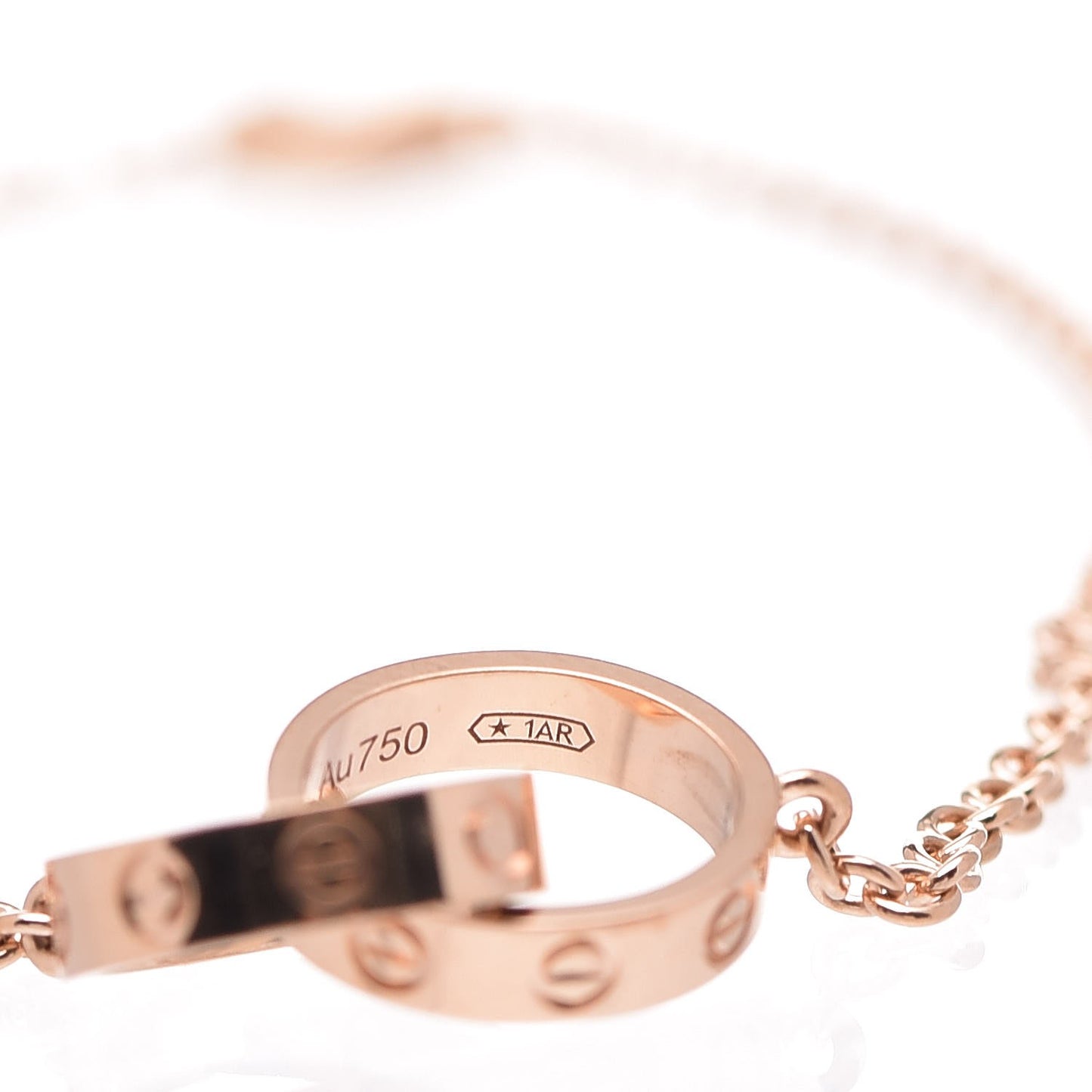 18K Pink Gold Interlocking LOVE Bracelet
