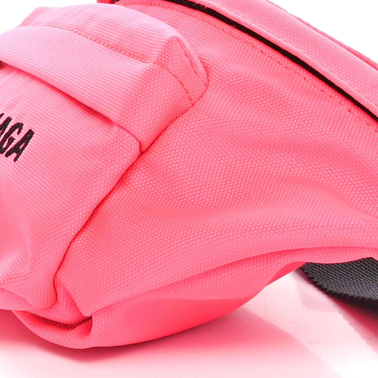 Balenciaga Textured Sport Nylon Logo Wheel Belt Bag Acid Pink 8 of 9