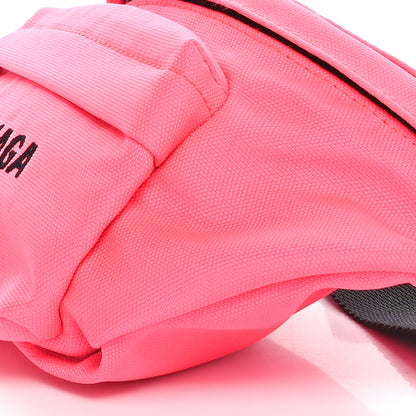 Balenciaga Textured Sport Nylon Logo Wheel Belt Bag Acid Pink 8 of 9