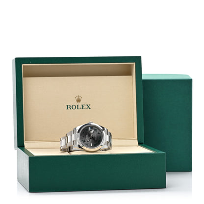Rolex Stainless Steel 41mm Oyster Perpetual Wimbledon Datejust Watch Slate 126300 5 of 5