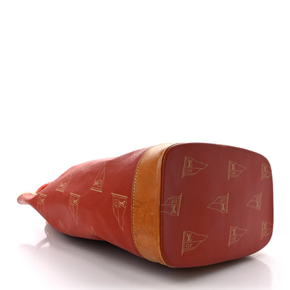 Louis Vuitton Canvas Americas Cup 1995 Saint Tropez Drawstring Bag Red 4 of 16