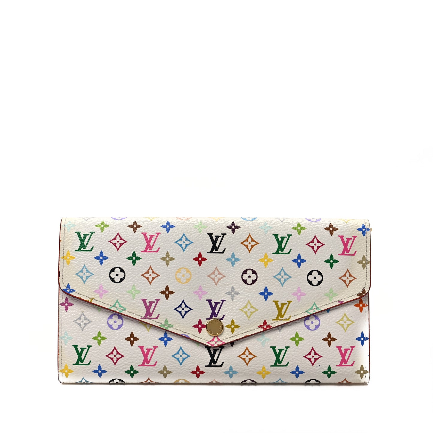 Monogram Multicolor Sarah Wallet NM White Litchi