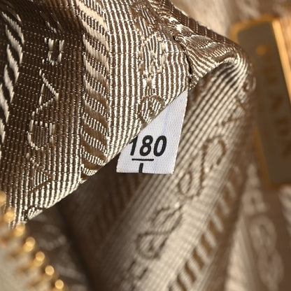 Prada Saffiano Lux Triangle Shoulder Bag Platino 8 of 9