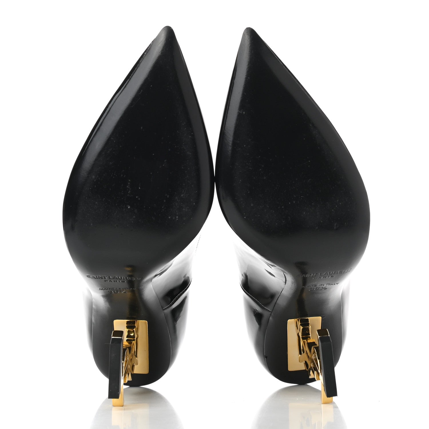 Saint Laurent Patent Opyum 110 Pumps 36.5 Black Gold 5 of 9