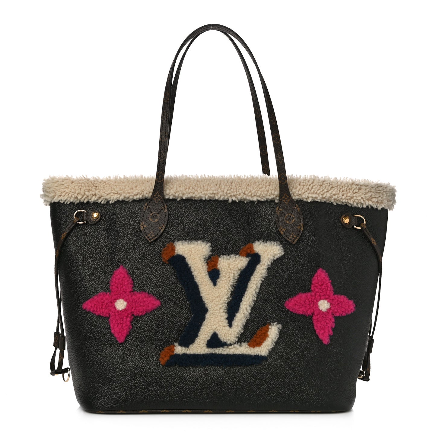 Calfskin Monogram Teddy Neverfull MM Black