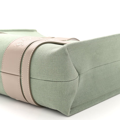Chloe Linen Calfskin Medium Woody Ribbon Tote Warm Green 8 of 8