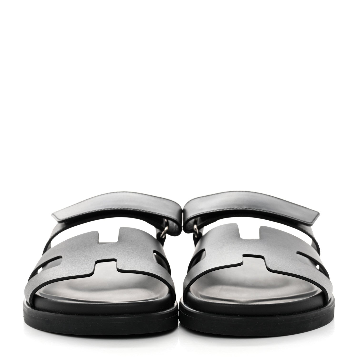 Hermes Calfskin Womens Chypre Sandals 36 Black 2 of 9