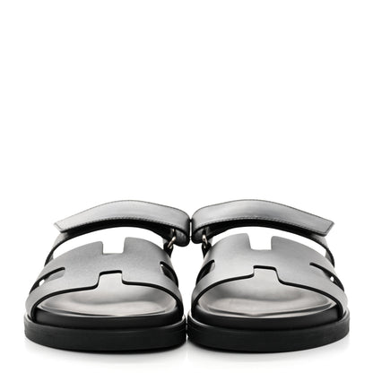 Hermes Calfskin Womens Chypre Sandals 36 Black 2 of 9