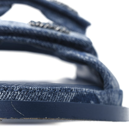 Chanel Denim CC Dad Sandals 38 Blue 39 Blue 12 of 13