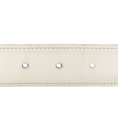 Hermes Epsom Swift 32mm H Belt 85 White Orange 5 of 10