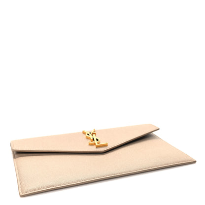 Saint Laurent Grain De Poudre Uptown Pouch Dark Beige 4 of 9