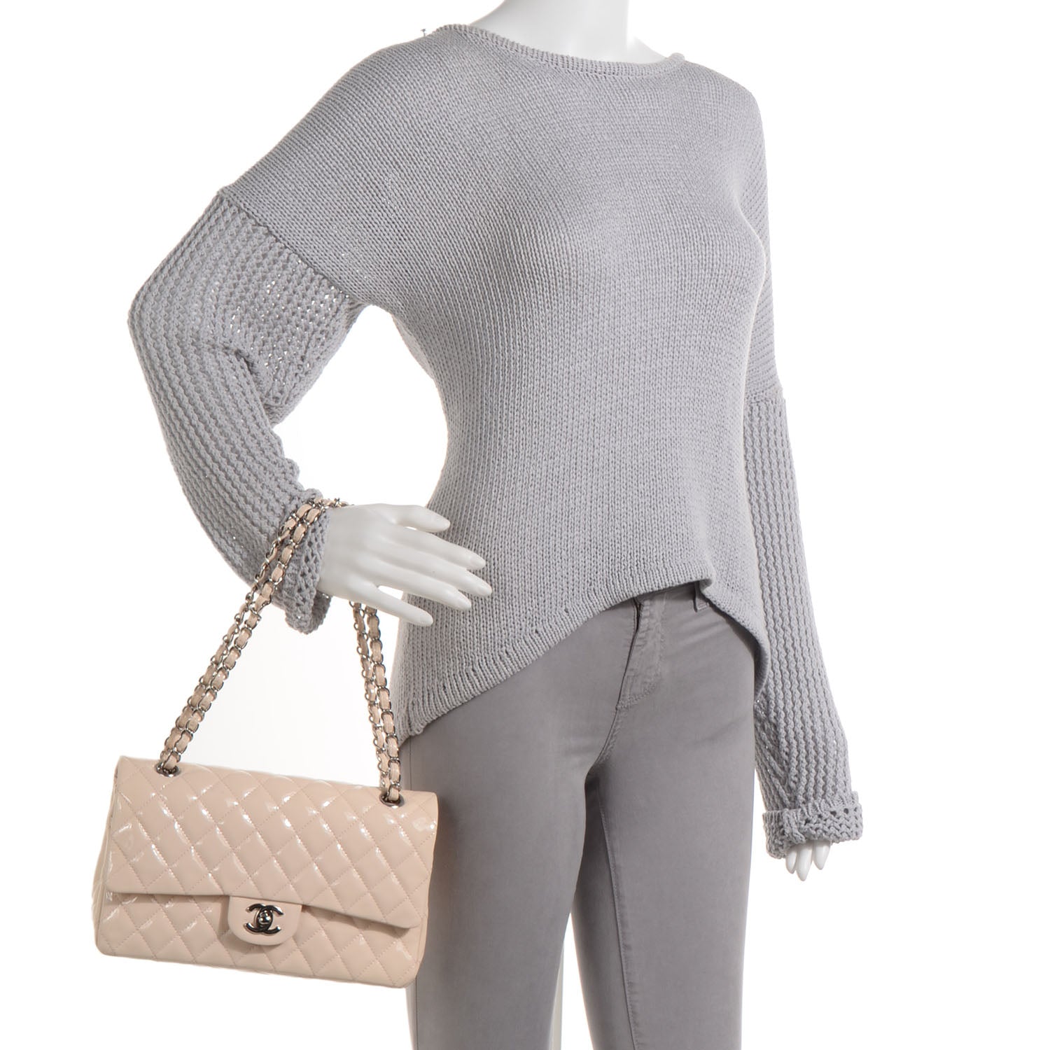 Chanel Patent Quilted Medium Double Flap Light Pink 2 of 8