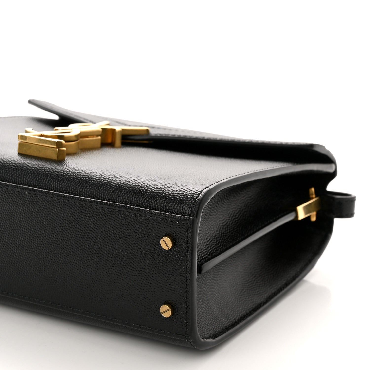 Saint Laurent Grain de Poudre Mini Classic Monogram Cassandra Top Handle Black 10 of 10