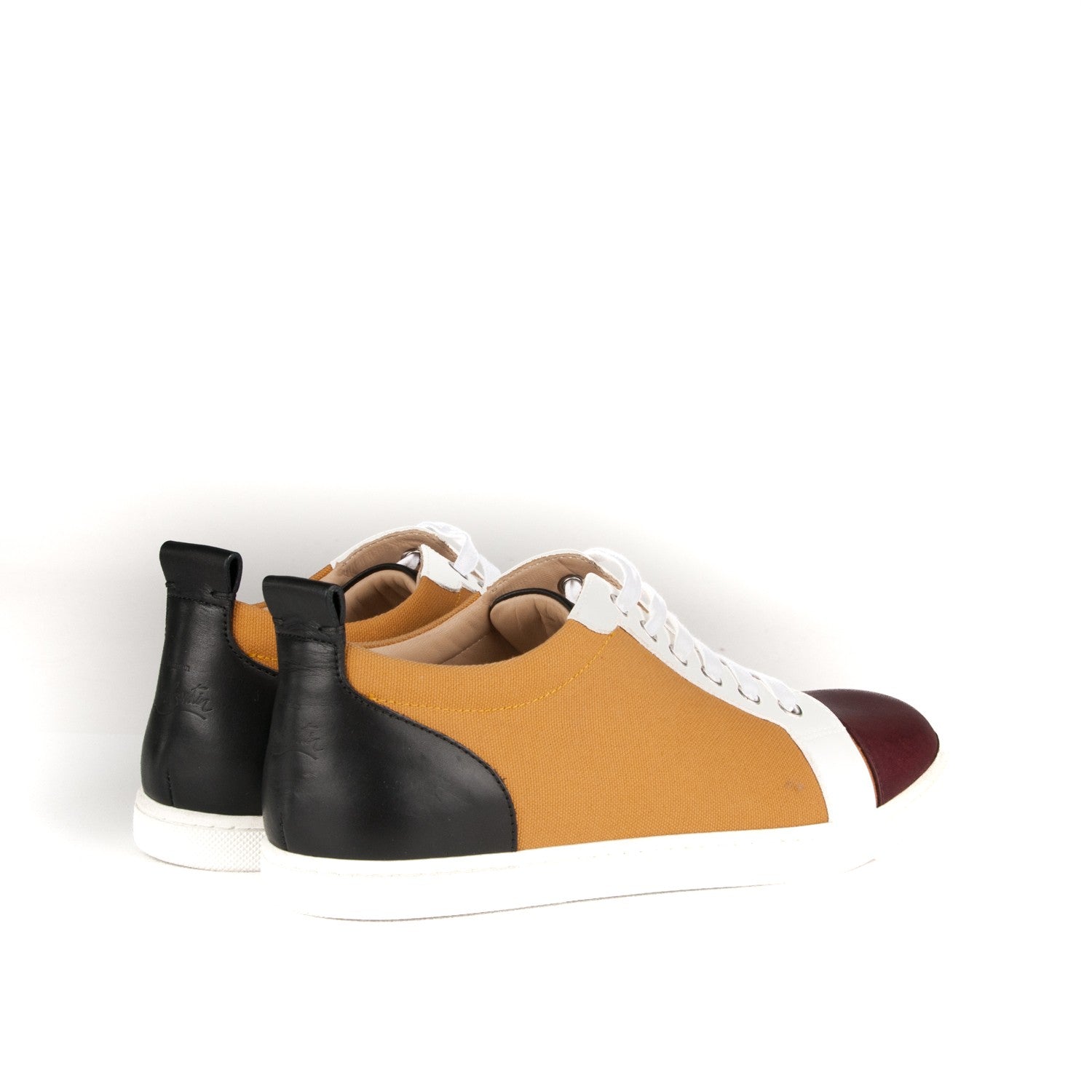 Christian Louboutin Canvas Calfskin Gondoliere Flat Sneakers 40.5 Version Jaune 4 of 7