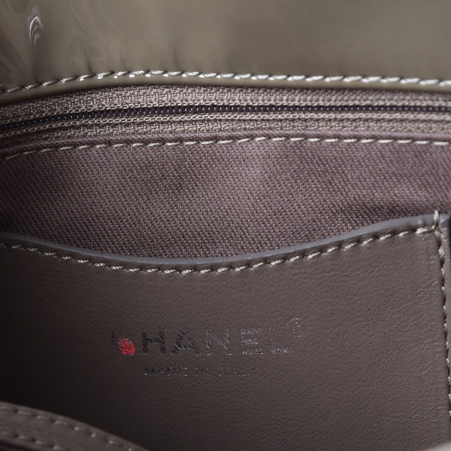 Chanel Patent Quilted Large Just Mademoiselle Bowling Bag Grey 6 of 9