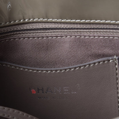 Chanel Patent Quilted Large Just Mademoiselle Bowling Bag Grey 6 of 9