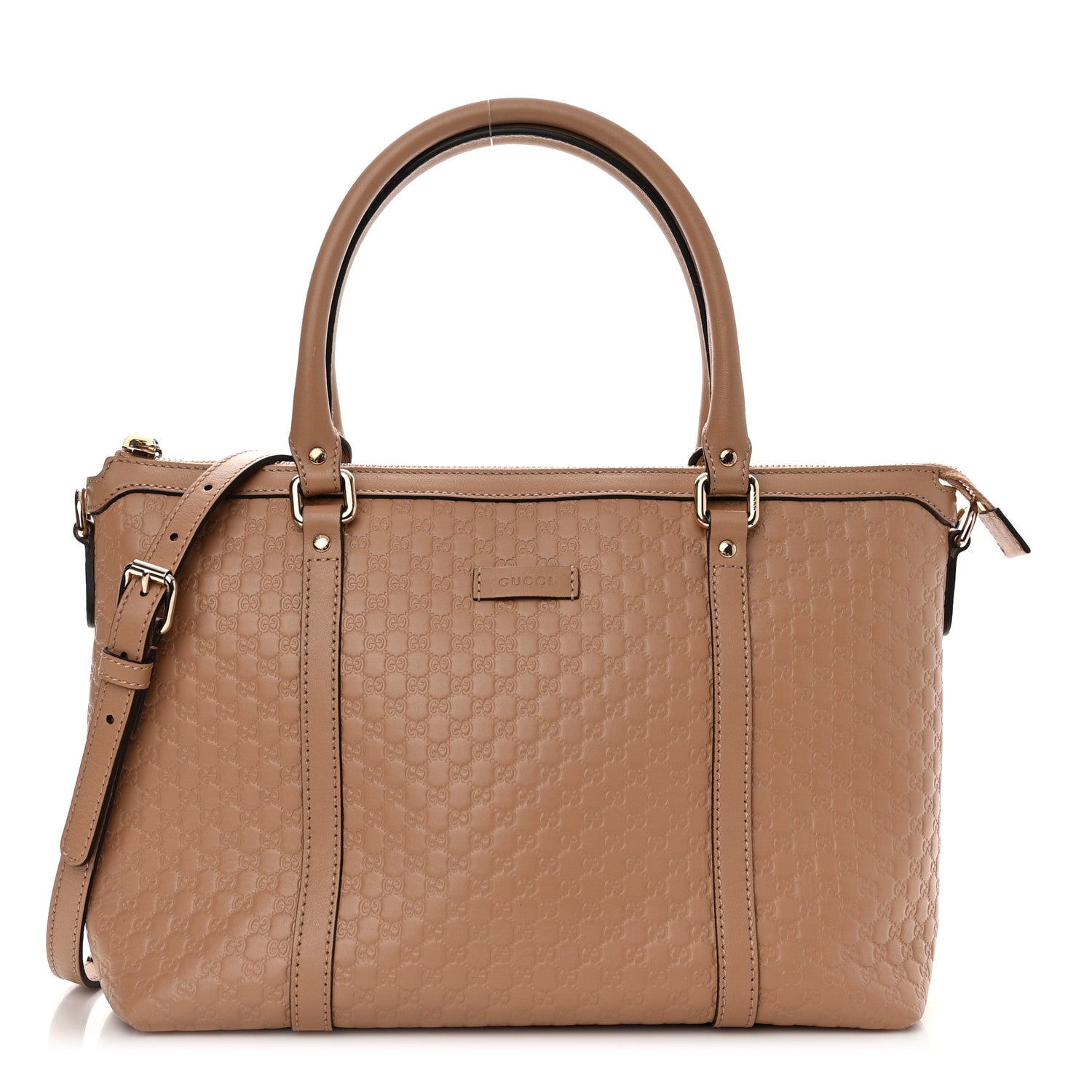 Gucci Soft Microguccissima Small Zippered Satchel Camelia 1 of 11