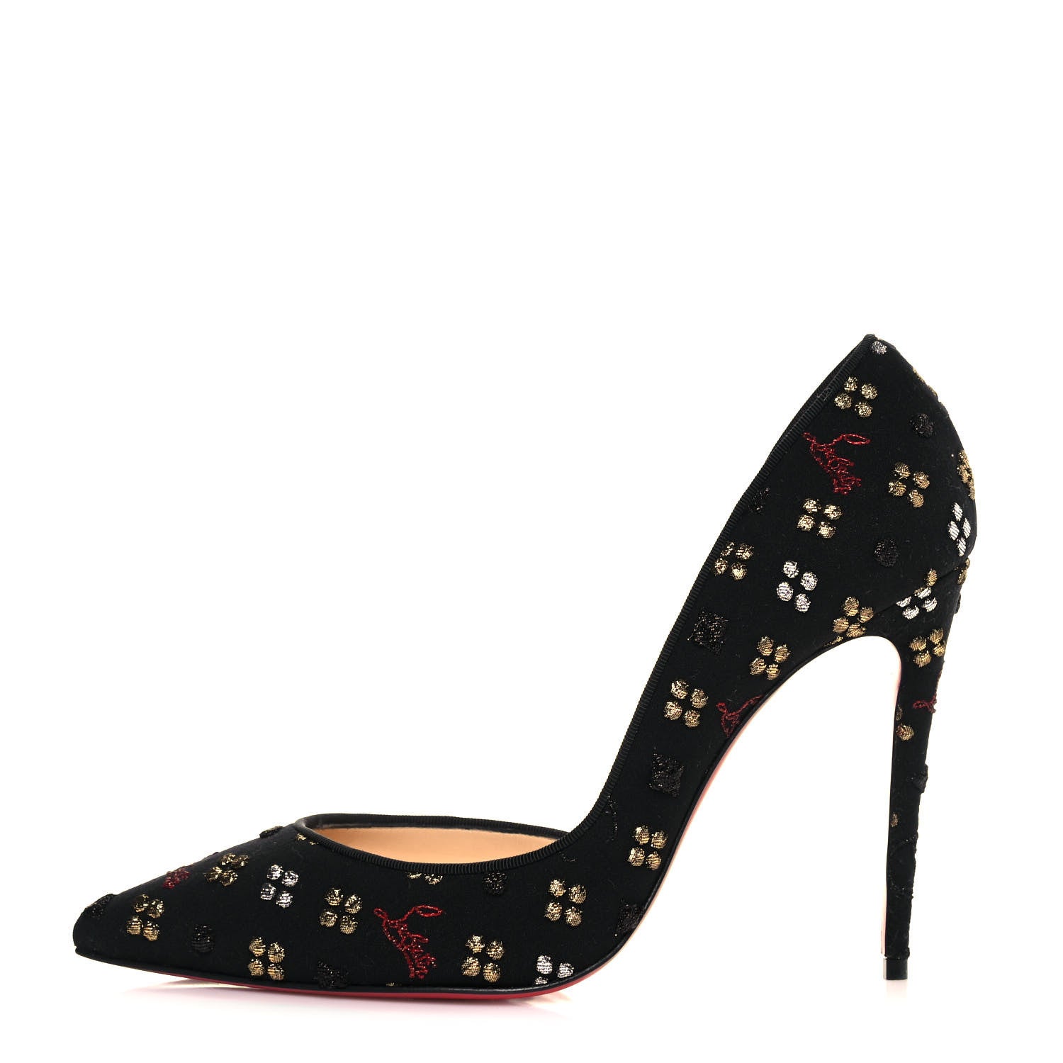 Christian Louboutin Jacquard Loubi In The Sky Iriza 100 Pumps 39 Multi Black 1 of 9