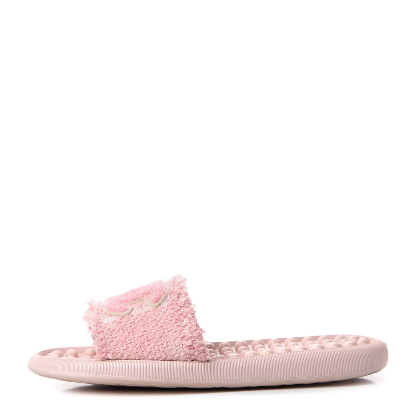 Tweed CC Mules 38 Pink Coral