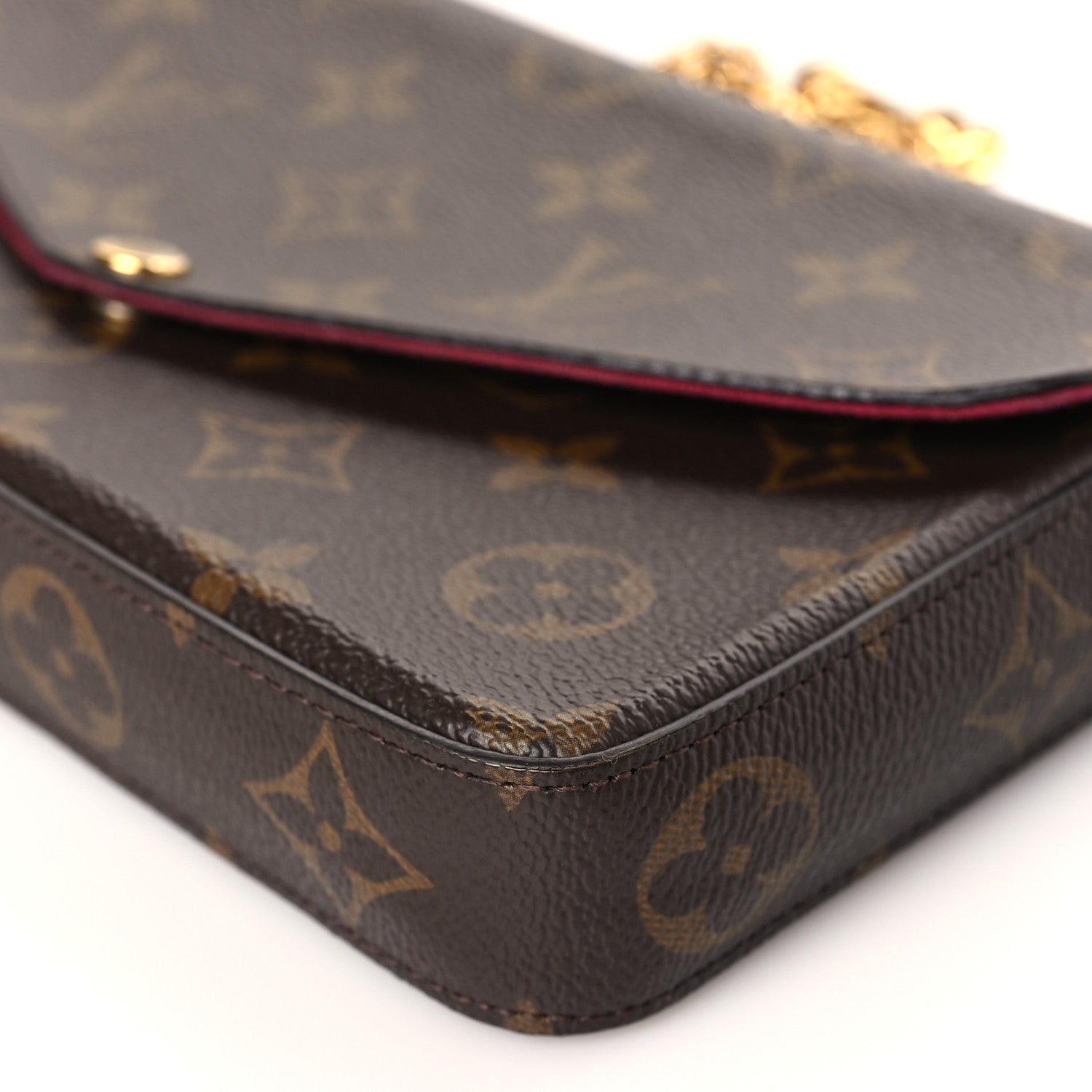 Louis Vuitton Monogram Pochette Felicie Chain Wallet Fuchsia 9 of 9