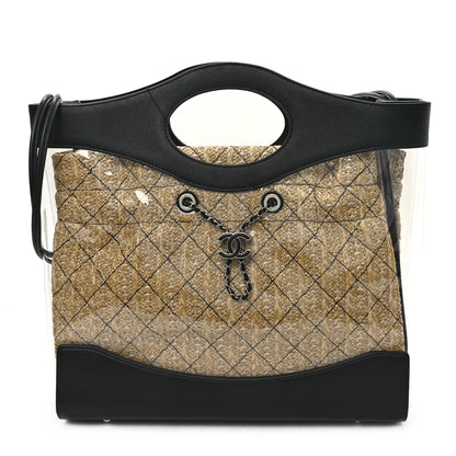 Chanel Calfskin PVC Quilted Chanel 31 Bag Black 1 of 10