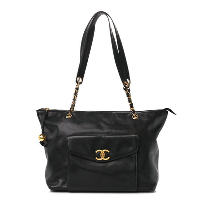 Chanel Caviar CC Shopper Tote Black 1 of 12