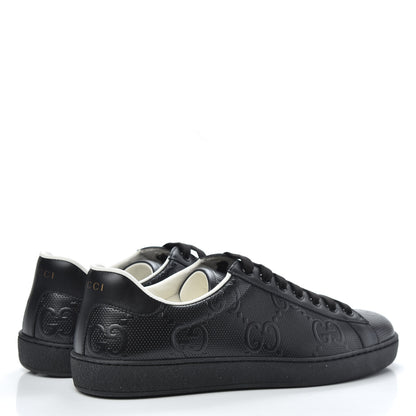 Gucci Calfskin GG Tennis Embossed Mens Ace Sneakers 6 Black 4 of 8