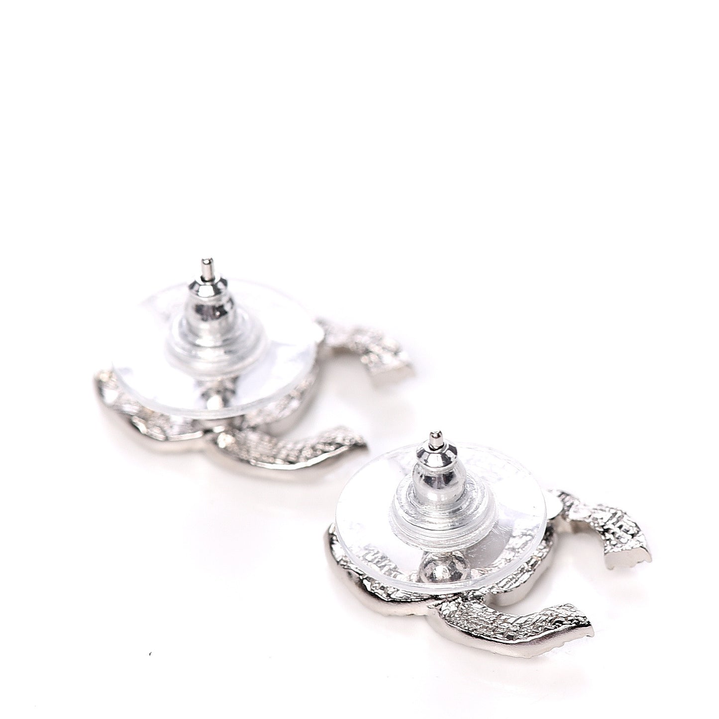 Crystal CC Earrings Silver